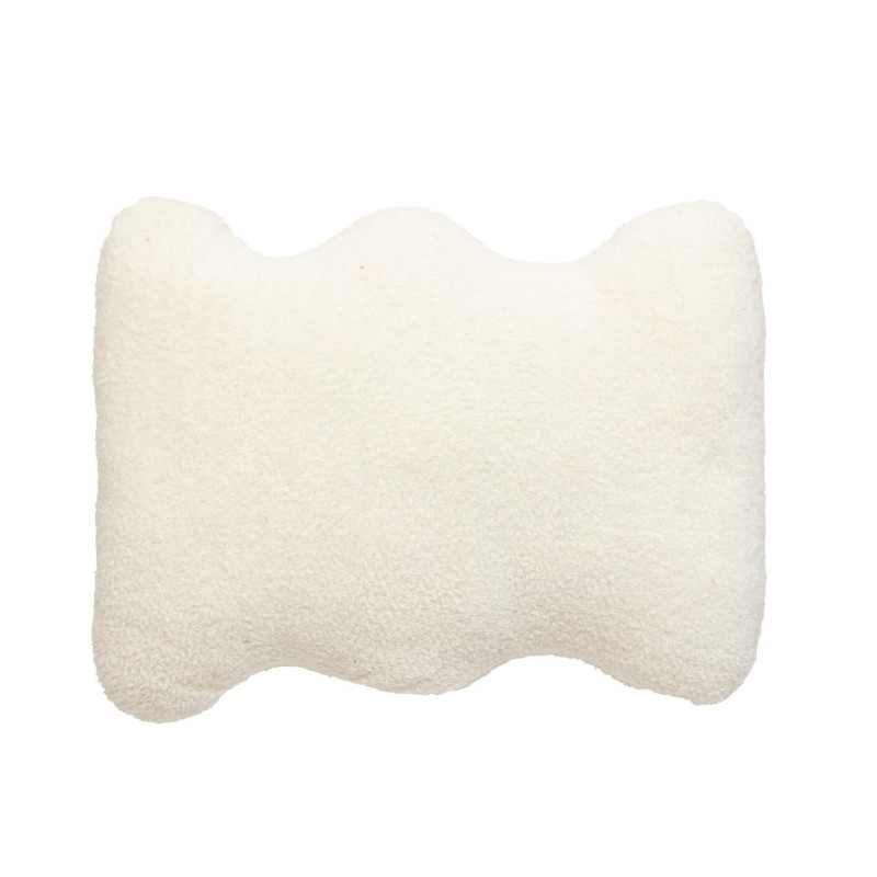 Coussin forme "Wavy bliss" Blanc, 48x35 cm